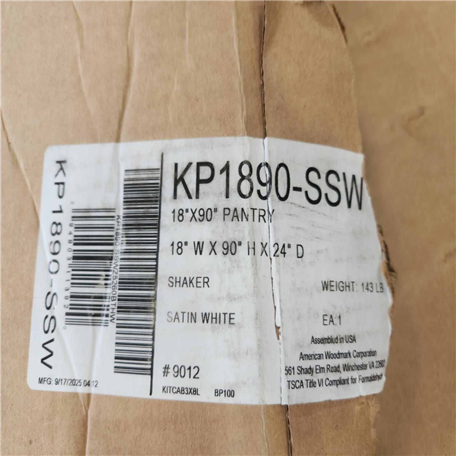 Phoenix Hampton Bay Shaker 18 in. W x 24 in. D x 90 in. H Assembled Pantry Kitchen Cabinet in Satin White (2-Pack)