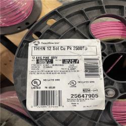 DALLAS LOCATION- SOUTHWIRE PINK MIXED WIRE PALLET- (8 SPOOLS)