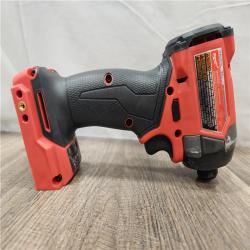 AS-IS- Milwaukee 18V Lithium-Ion Brushless Cordless 1/4 Hex Impact Driver (Tool-Only)