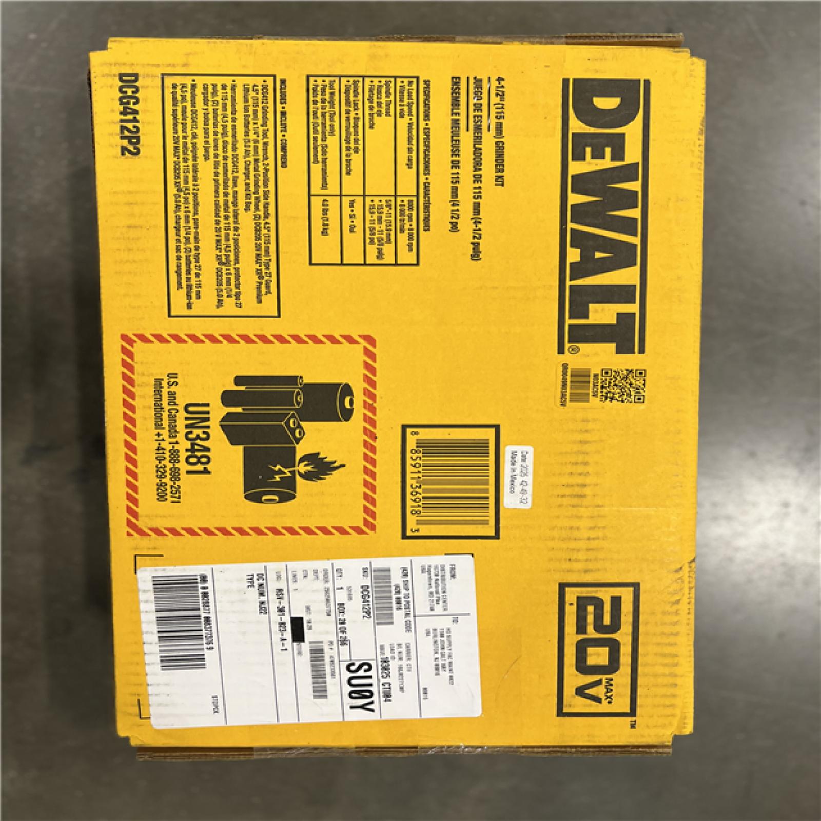 NEW! - DEWALT 20-Volt MAX Lithium-Ion Cordless Cut-Off Tool Kit with (2) Batteries 5Ah, Charger and Contractor Bag