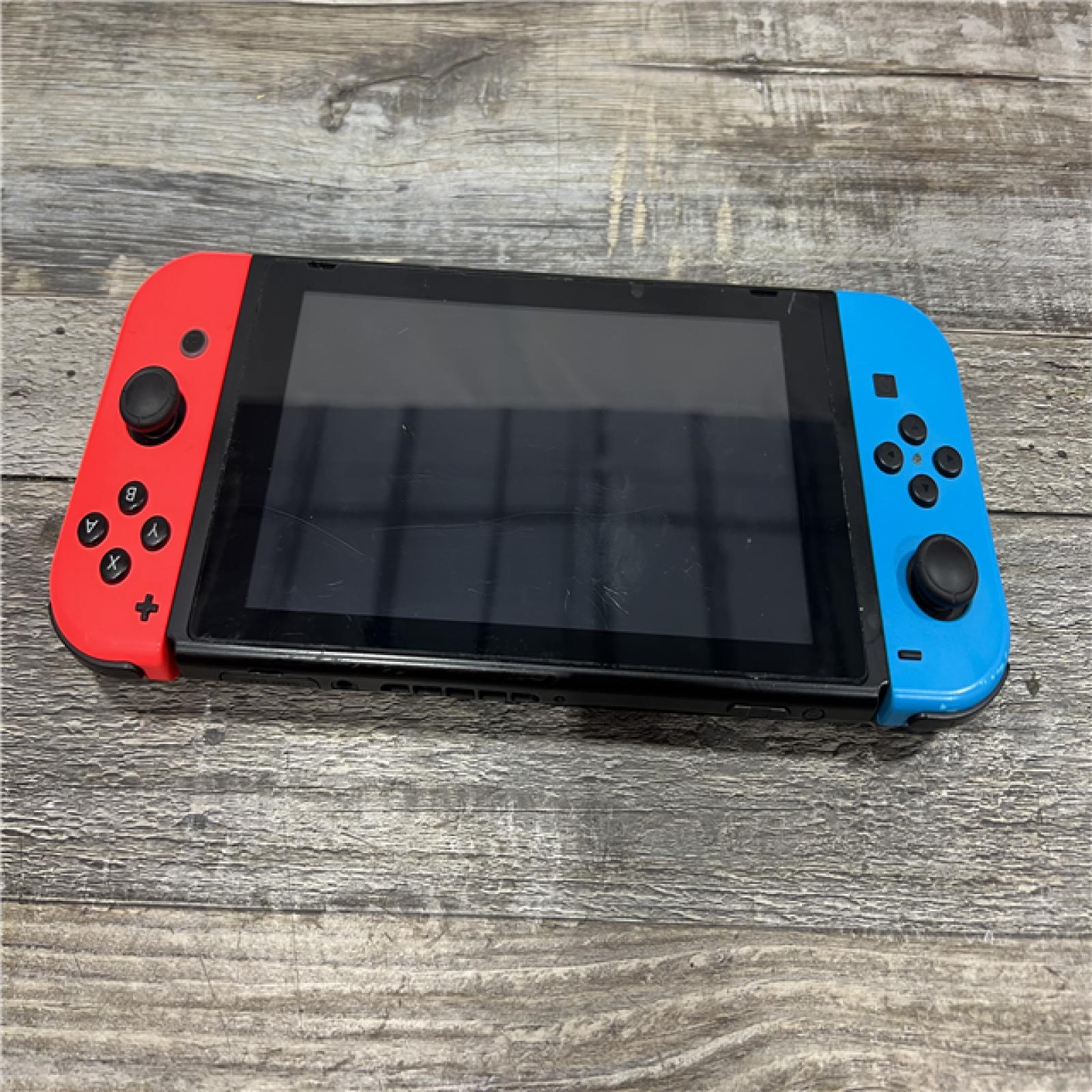 AS-IS Nintendo Switch with Neon Blue and Neon Red Joy-Con