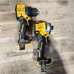 HOUSTON LOCATION - AS-IS Dewalt DCK225D2 20V MAX ATOMIC Brushless Compact Lithium-Ion 1/2 in. Cordless Drill Driver and 1/4 in. Impact Driver Combo Kit with 2 Batteries 2 Ah