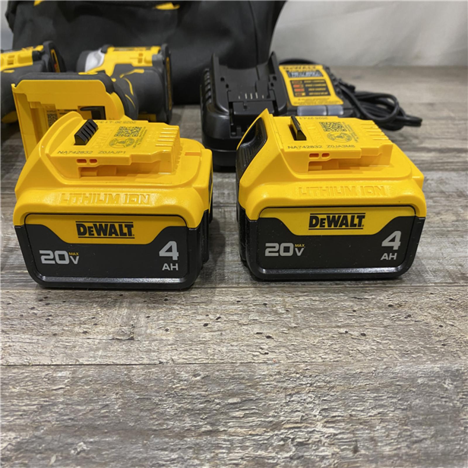 AS-IS DEWALT 20V MAX XR Hammer Drill and ATOMIC Impact Driver 2 Tool Cordless Combo Kit