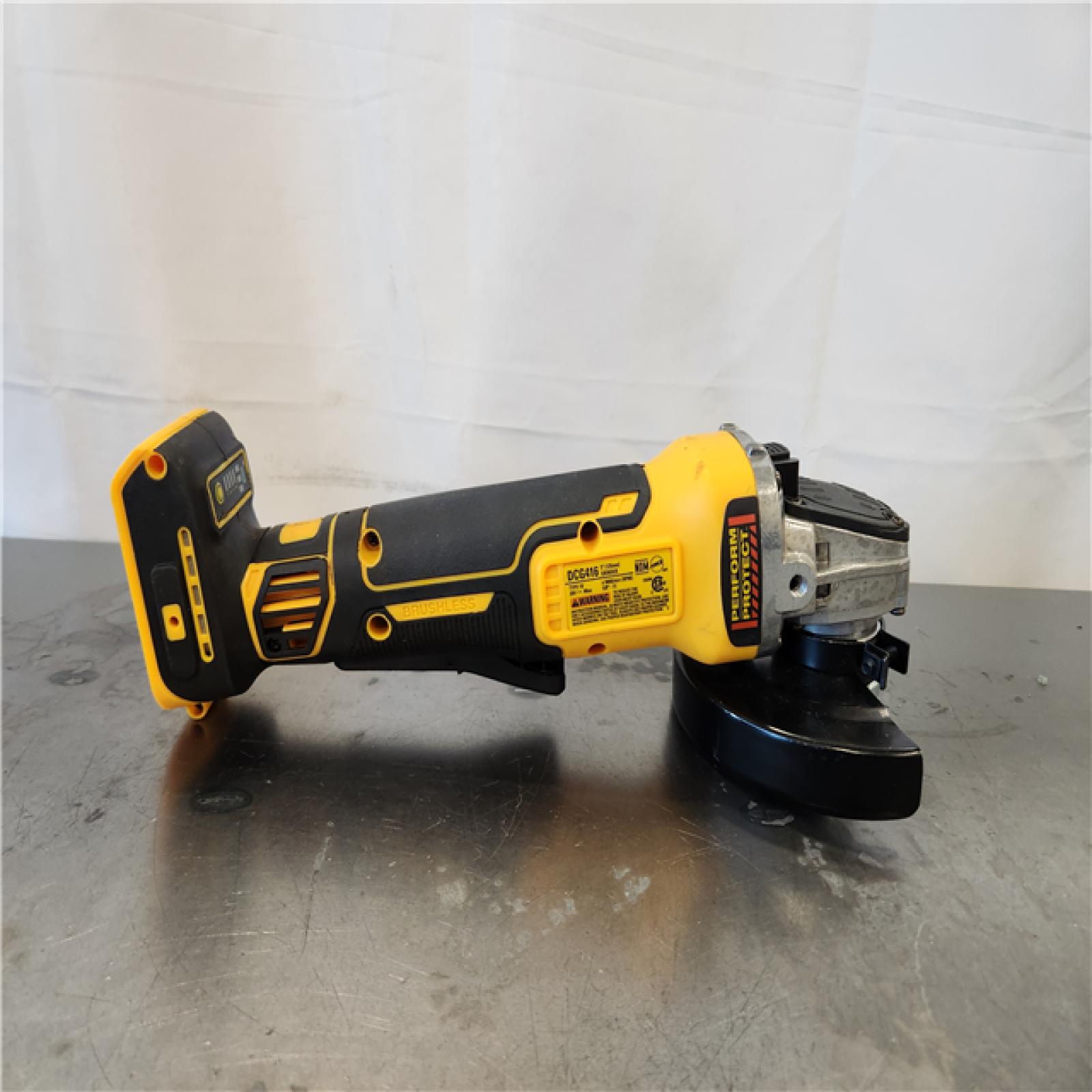 AS-IS- 20V MAX Cordless Brushless 4.5 - 5 in. Paddle Switch Angle Grinder with FLEXVOLT ADVANTAGE (Tool Only)