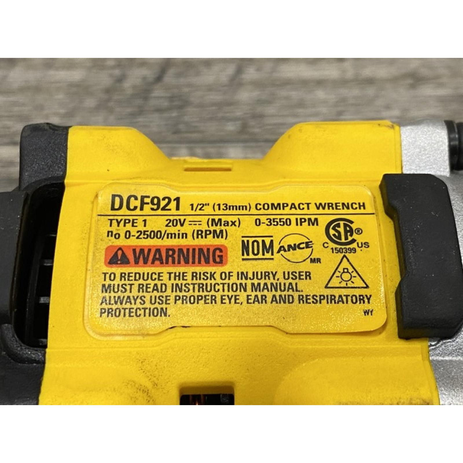 AS-IS DEWALT ATOMIC 20V MAX Cordless Brushless 1/2 in. Variable Speed Impact Wrench (Tool Only)