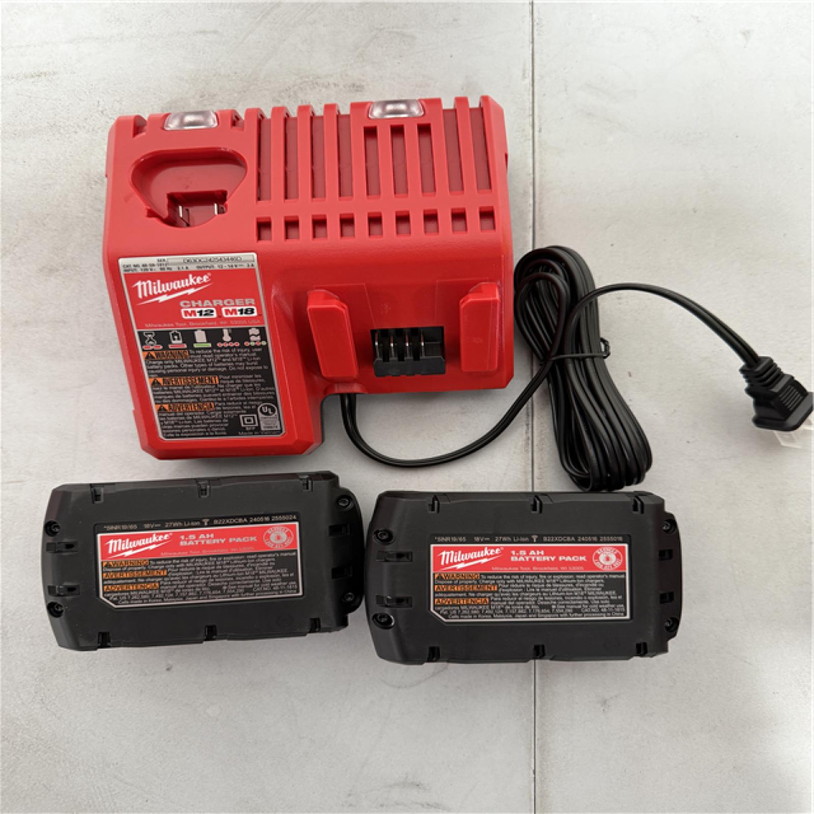 California NEW Milwauke M18 Compact 2-Tool Combo Kit, includes (2) 1.5 AH Batteries, Charger & Tool Bag