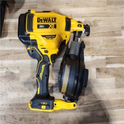 HOUSTON LOCATION - AS-IS (APPEARS LIKE NEW) DEWALT 20V MAX Lithium-Ion 15-Degree Electric Cordless Roofing Nailer Kit