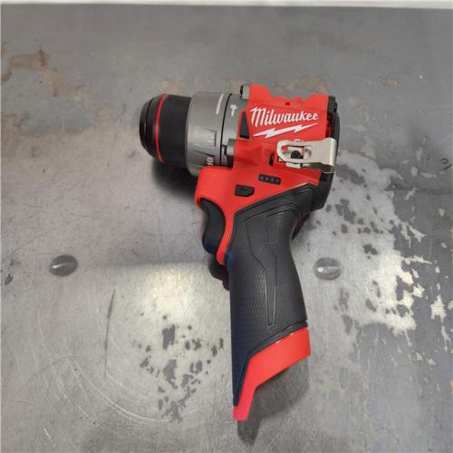 AS-IS- Milwaukee M12 FUEL 12-Volt Lithium-Ion Brushless Cordless 1/2 in. Hammer Drill Kit with 1 Compact 2.0Ah Battery Pack and 1 Charger