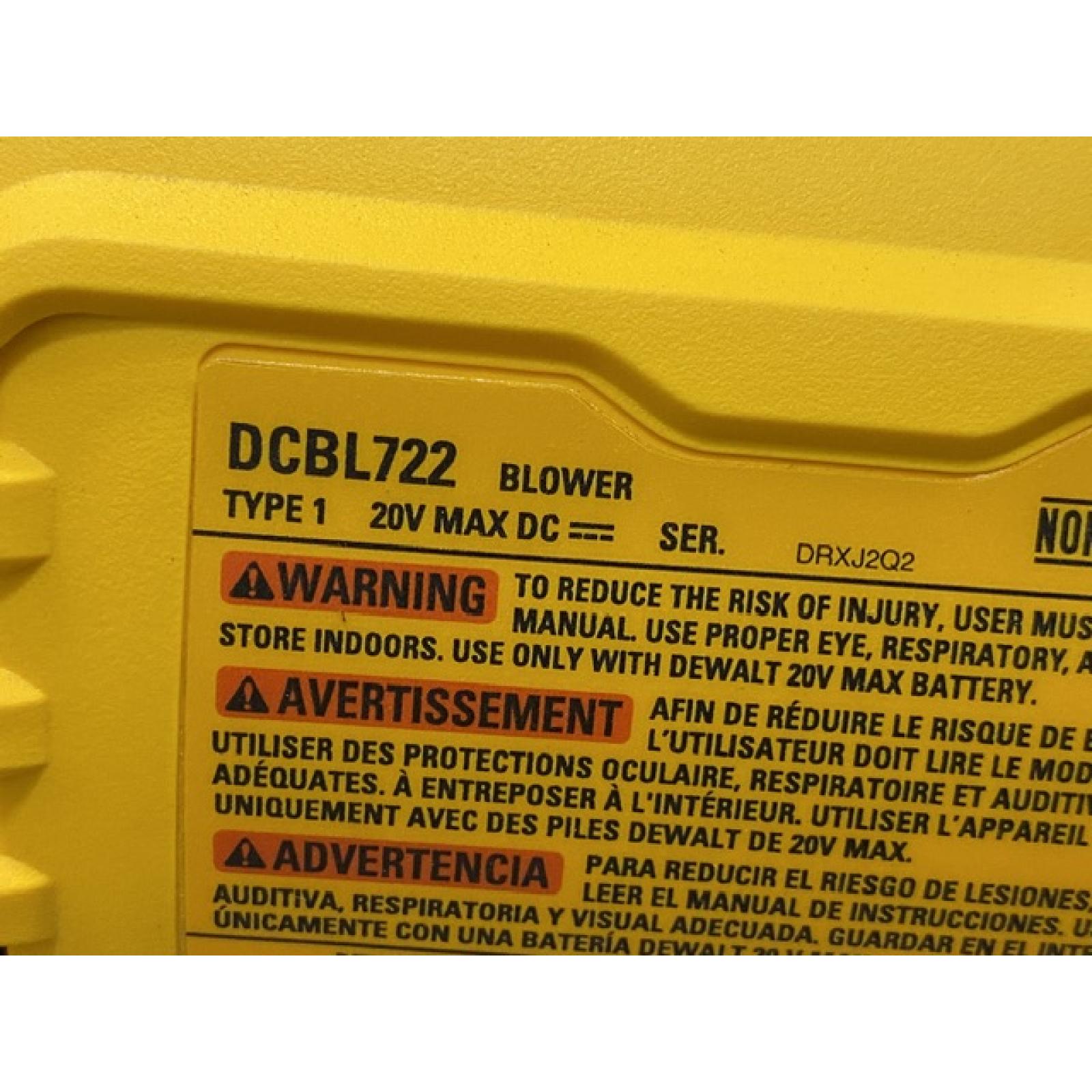 AS-IS DEWALT 20V MAX* XR Brushless Cordless Handheld Blower Kit