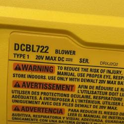 AS-IS DEWALT 20V MAX* XR Brushless Cordless Handheld Blower Kit