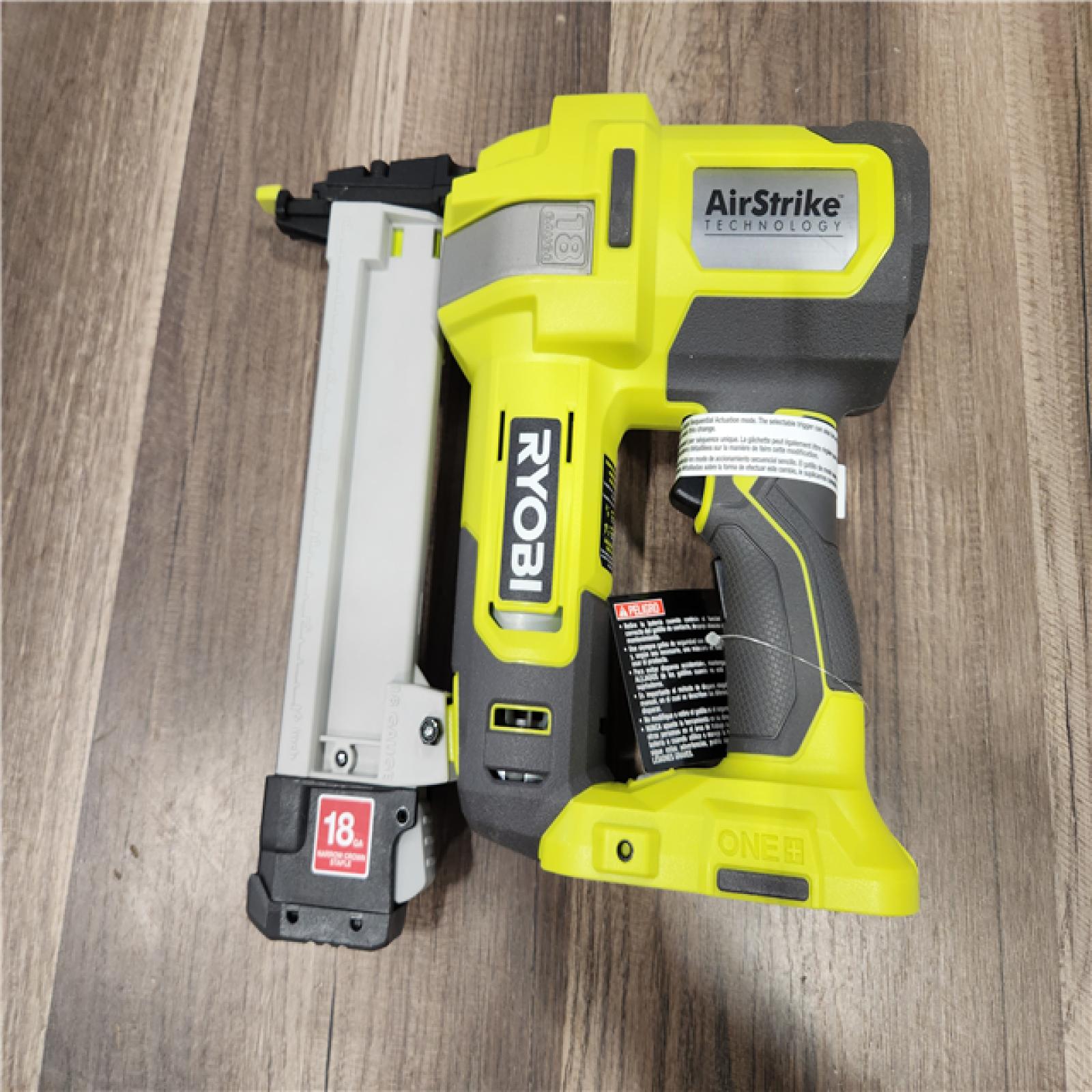 AS-IS - RYOBI ONE+ 18V 18-Gauge Cordless AirStrike Narrow Crown Stapler (Tool Only)