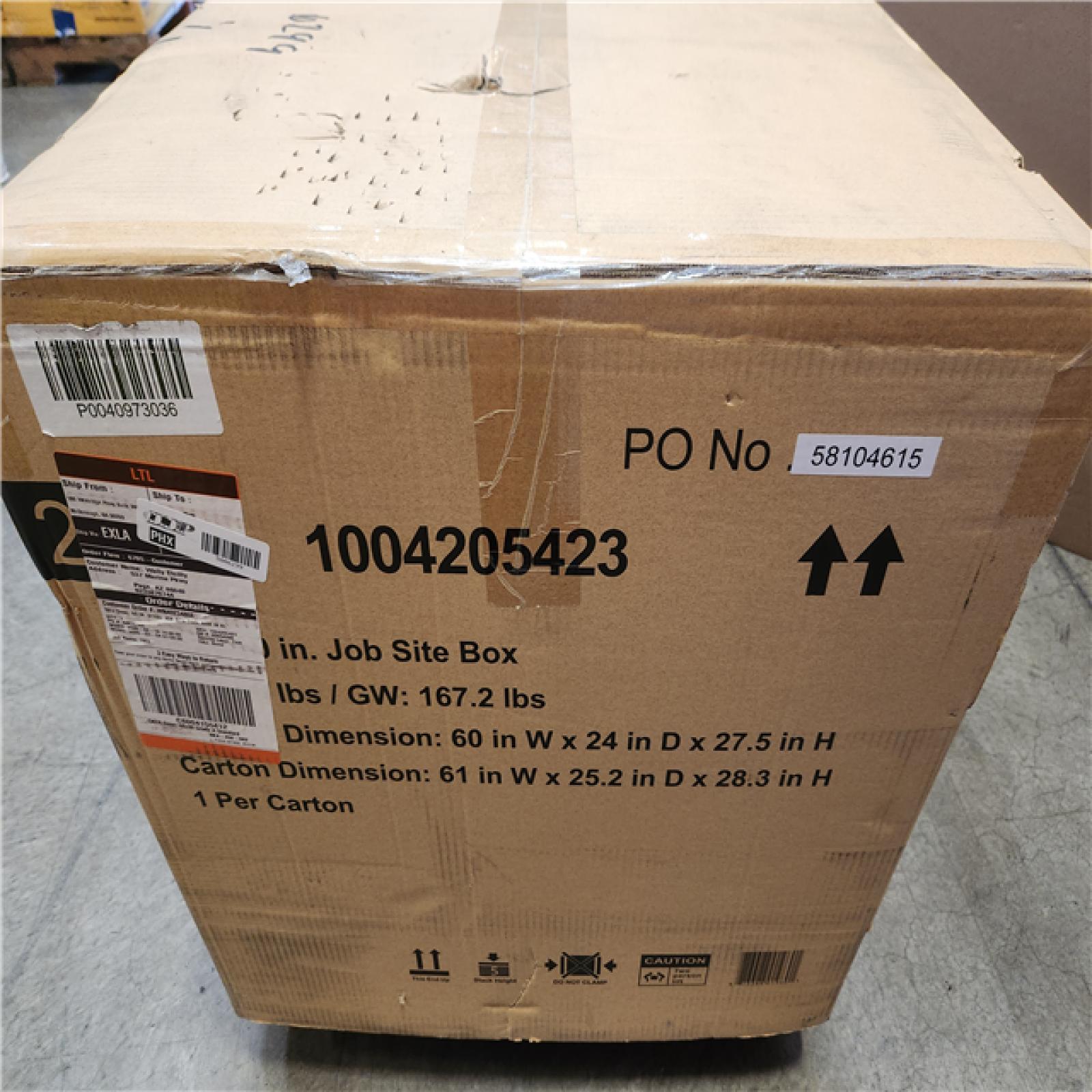 Phoenix NEW Husky Tool Storage 60 in. W Black Steel Job Site Toolbox