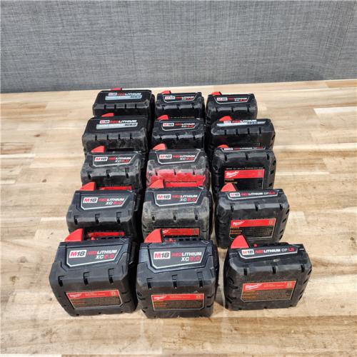 HOUSTON LOCATION - AS-IS MILWAUKEE BATTERY PACK QTY - 15