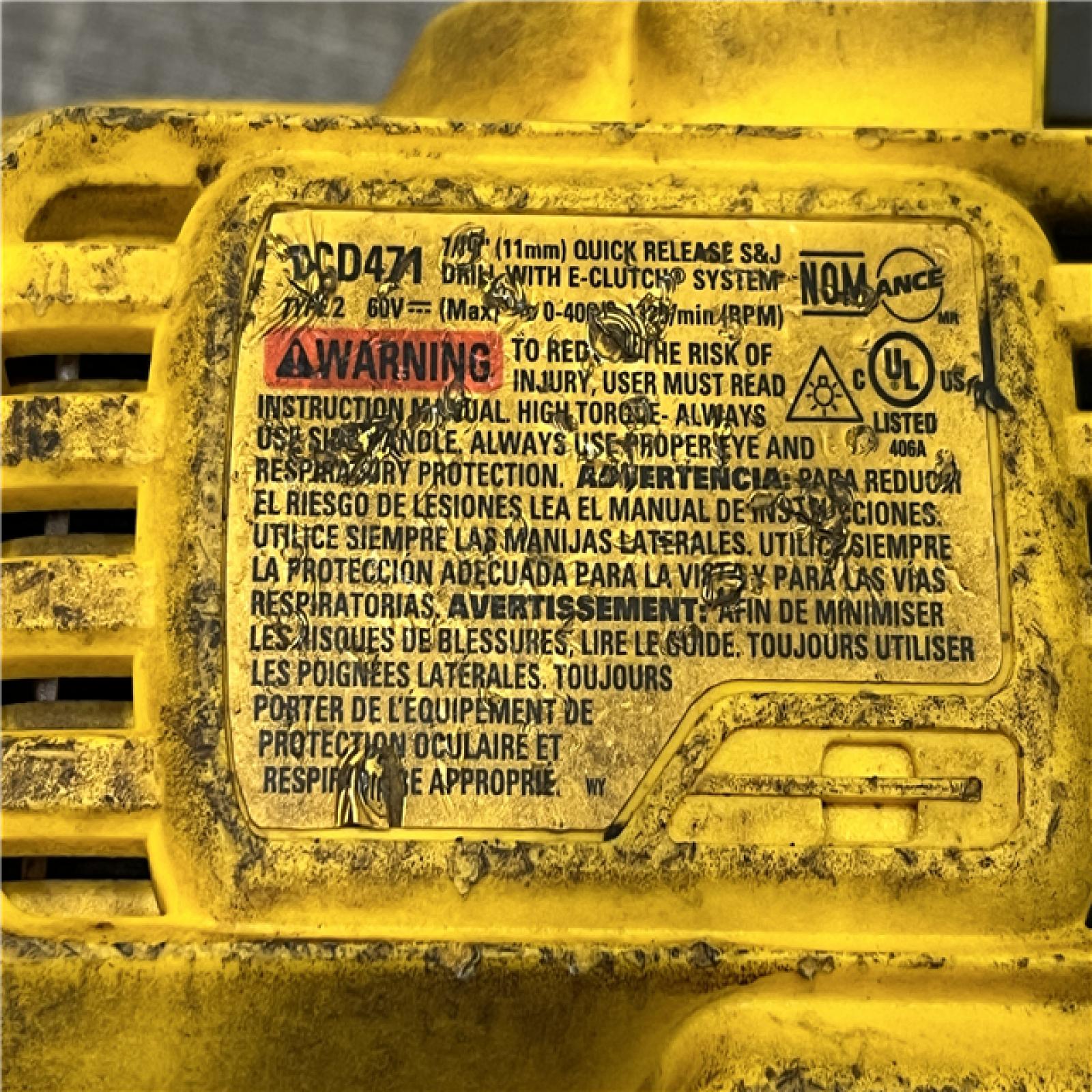 AS-IS DEWALT FLEXVOLT 60V MAX Cordless Brushless Quick-Change Stud and Joist Drill with E-Clutch (Tool Only)