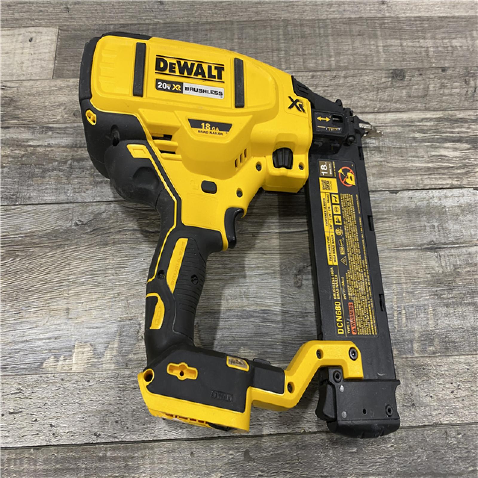 AS-IS DEWALT 20V MAX XR Lithium-Ion Electric Cordless 18-Gauge Brad Nailer (Tool Only)