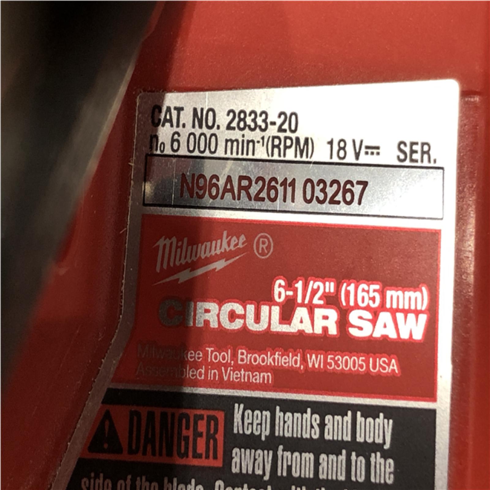 AS-IS - Milwaukee FUEL 18V Lithium-Ion Brushless Cordless 6-1/2 in. Circular Saw (Tool-Only)