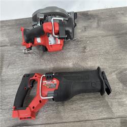 California As-IS 4-Piece Milwaukee Tool Combo Kit  Includes (2) Batteries  Charger and Bag; Appears in Excellent Condition