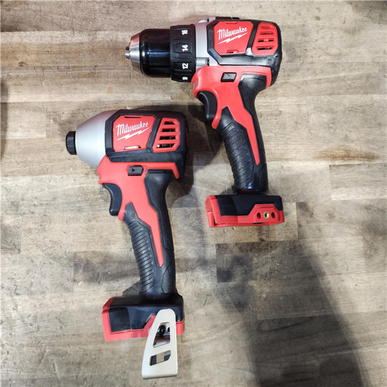 HOUSTON LOCATION - AS-IS Milwaukee 18V Cordless Brushed 2-Tool Drill/Driver and Impact Driver Kit