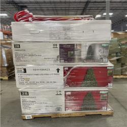 DALLAS LOCATION- AS-IS ASSORTED CHRISTMAS TREES & DECORATIONS PALLET