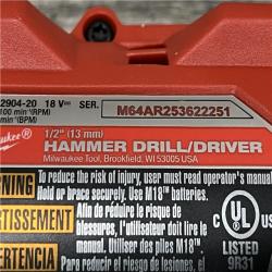 AS-IS Milwaukee FUEL 18V Lithium-Ion Brushless Cordless 1/2 in. Hammer Drill/Driver (Tool-Only)