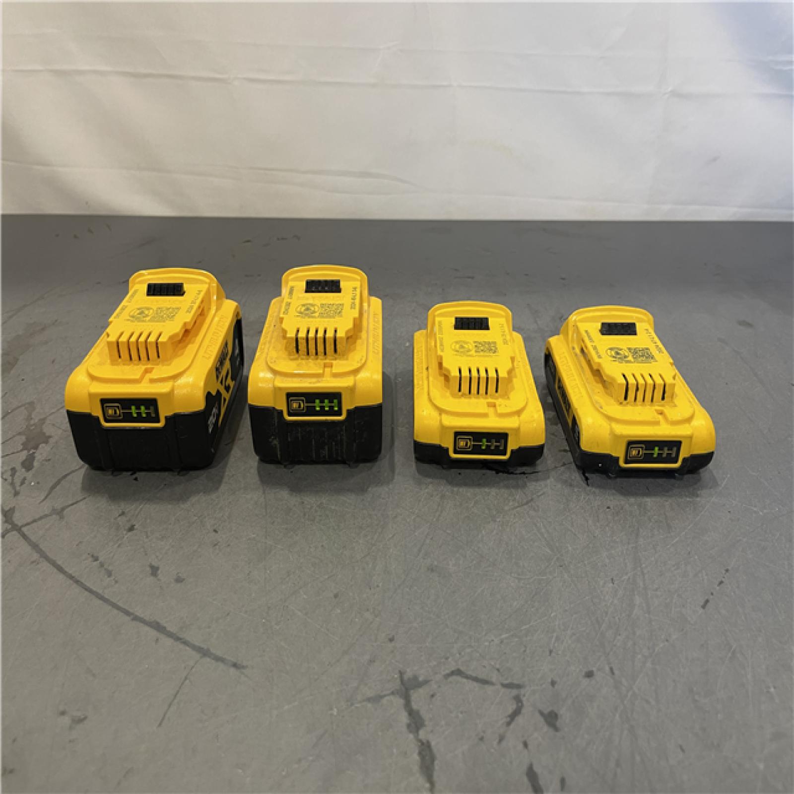 AS-IS - DEWALT 20V MAX Compact Lithium-Ion 2.0Ah Battery Pack (2 Pack) and 20V MAX Lithium-Ion 4.0Ah Battery Pack (2 Pack)