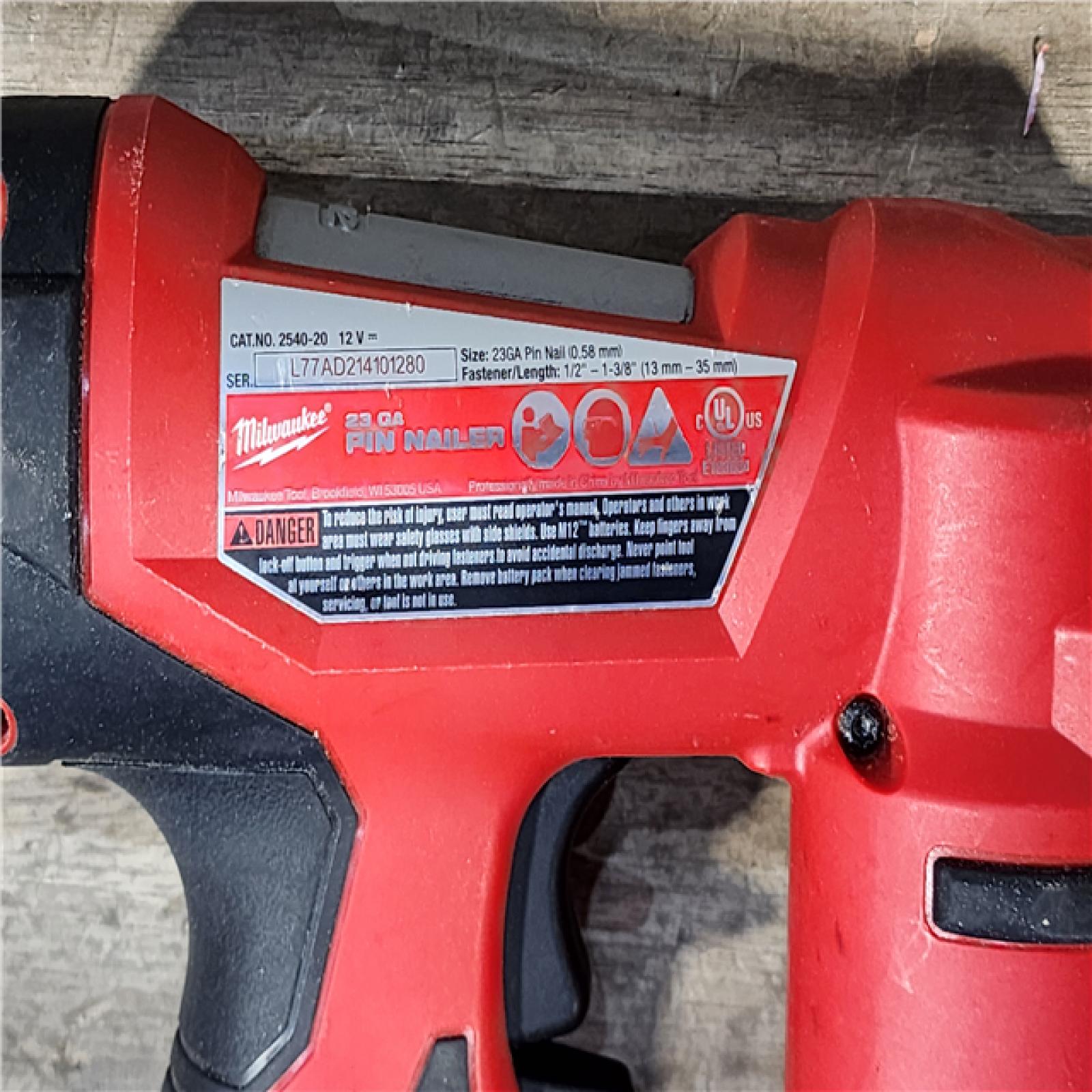 HOUSTON LOCATION - AS-IS Milwaukee 2540-20 12V 23 Gauge Cordless Pin Nailer (Tool Only)