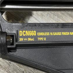 AS-IS DEWALT 20V MAX XR 16-Gauge Electric Cordless Angled Finishing Nailer Kit