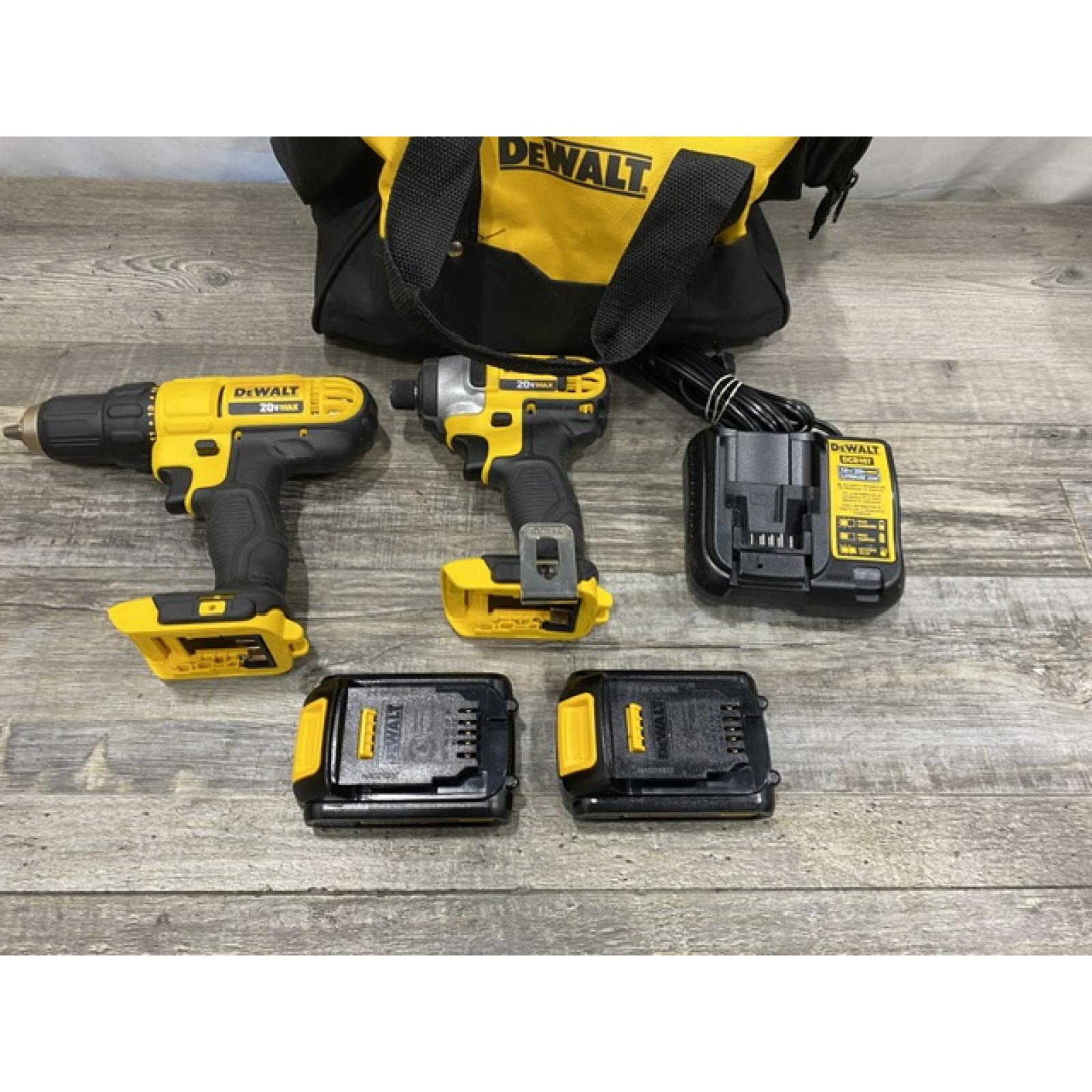 AS-IS DEWALT 20V MAX Cordless Drill/Impact 2 Tool Combo Kit