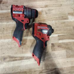 HOUSTON LOCATION - AS-IS Milwaukee FUEL 12-Volt Lithium-Ion Brushless Cordless Hammer Drill and Impact Driver Combo Kit