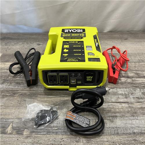 AS-IS RYOBI ONE+ 18V 800-Watt Max 12V Automotive Power Inverter with Dual USB Ports
