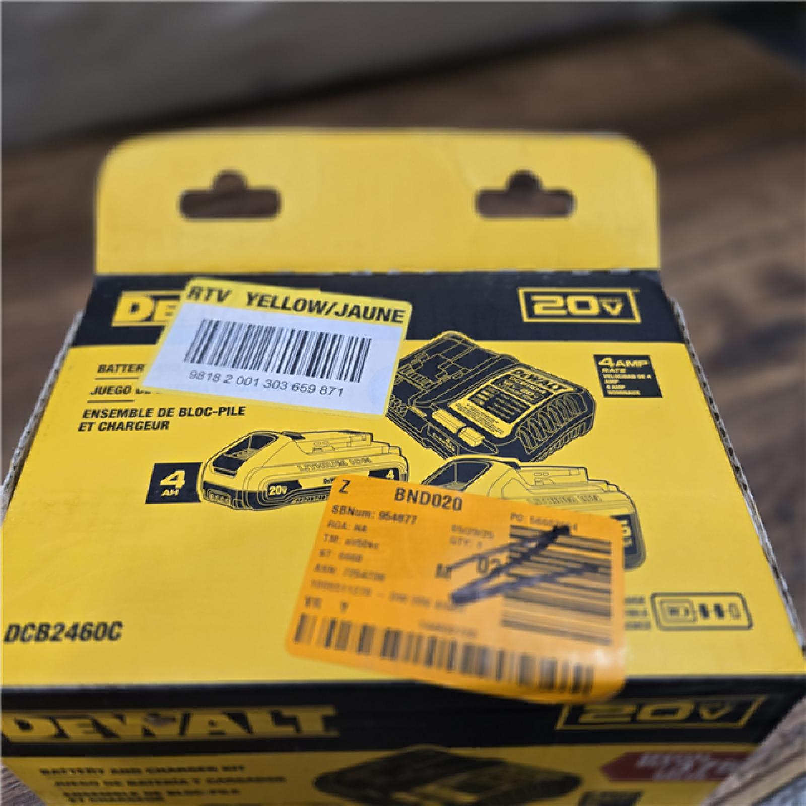 AS-IS DEWALT 20V MAX Lithium-Ion 6.0Ah and 4.0Ah Battery and Charger Starter Kit