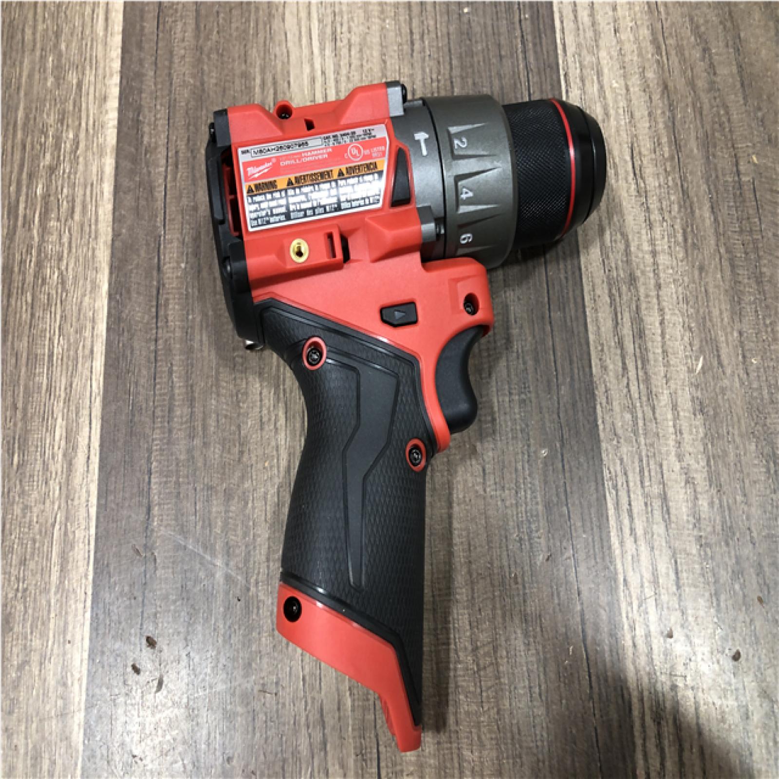 AS-IS Milwaukee FUEL 12V Lithium-Ion Brushless Cordless 1/2 in. Hammer Drill (Tool-Only)