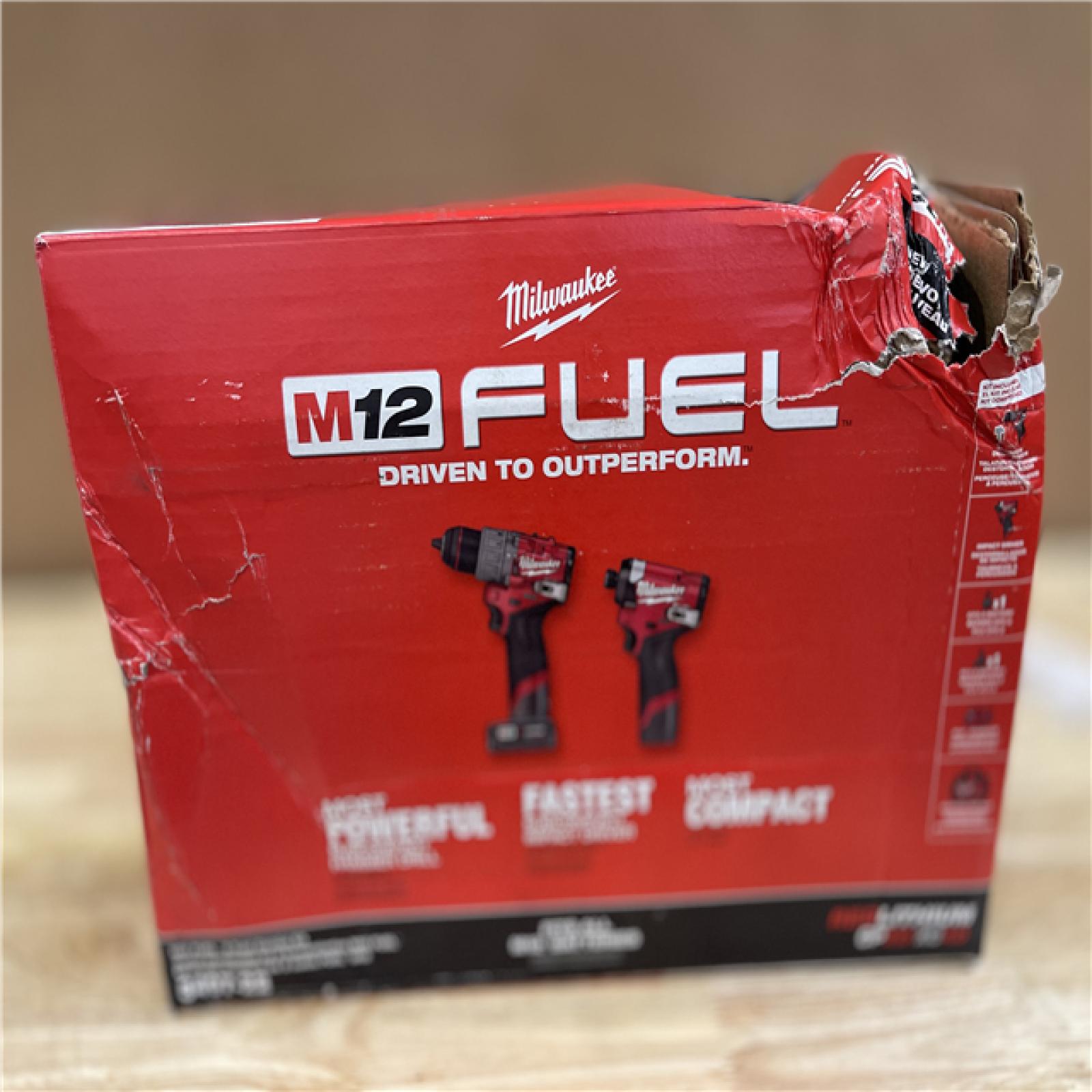 NEW! -Milwaukee M12 FUEL 12-Volt Lithium-Ion Brushless Cordless Hammer Drill and Impact Driver Combo Kit w/2 Batteries and Bag (2-Tool)