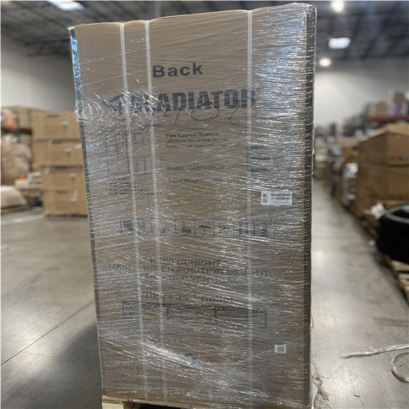 DALLAS LOCATION-Gladiator Flex 78 in W x 75 in H x 19 in D Pre-Assembled 24 Gauge Welded Steel 4-Piece Garage Storage System in Silver Tread PALLET-(2 SETS)