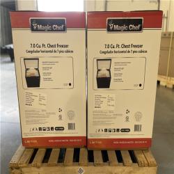 DALLAS LOCATION - MAGIC CHEF 7.0FT CHEST FREEZER PALLET-(2 UNITS)