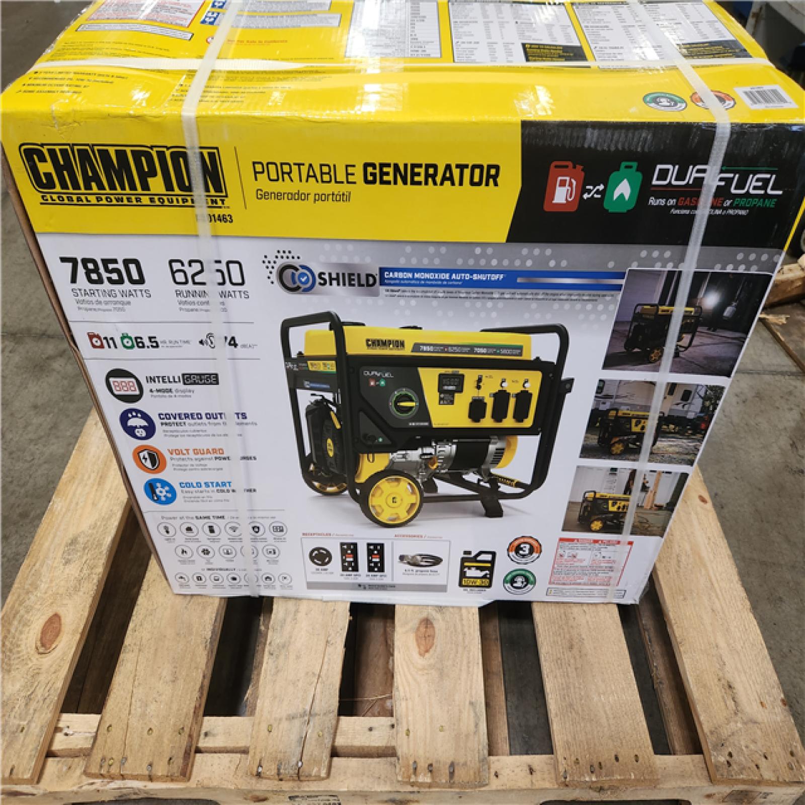 Phoenix NEW Champion Power Equipment 7850/6250-Watt Recoil Start Dual Fuel Portable Generator w/ Free 3-Year Warranty for Home Backup and Storm Prep (SEALED)