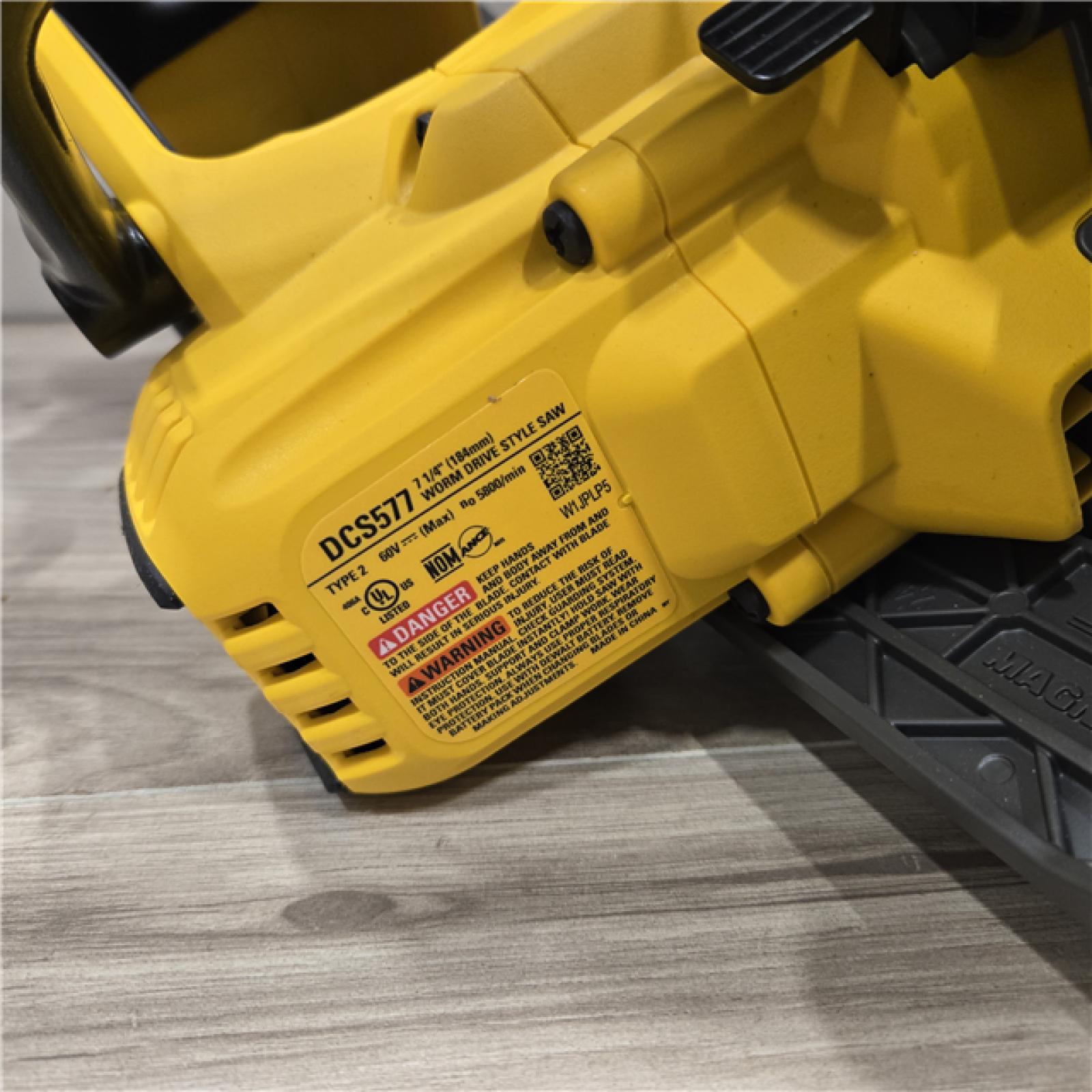 AS-IS DEWALT FLEXVOLT 60V MAX Cordless 7-1/4 in. Wormdrive Style Circular Saw (Tool Only)