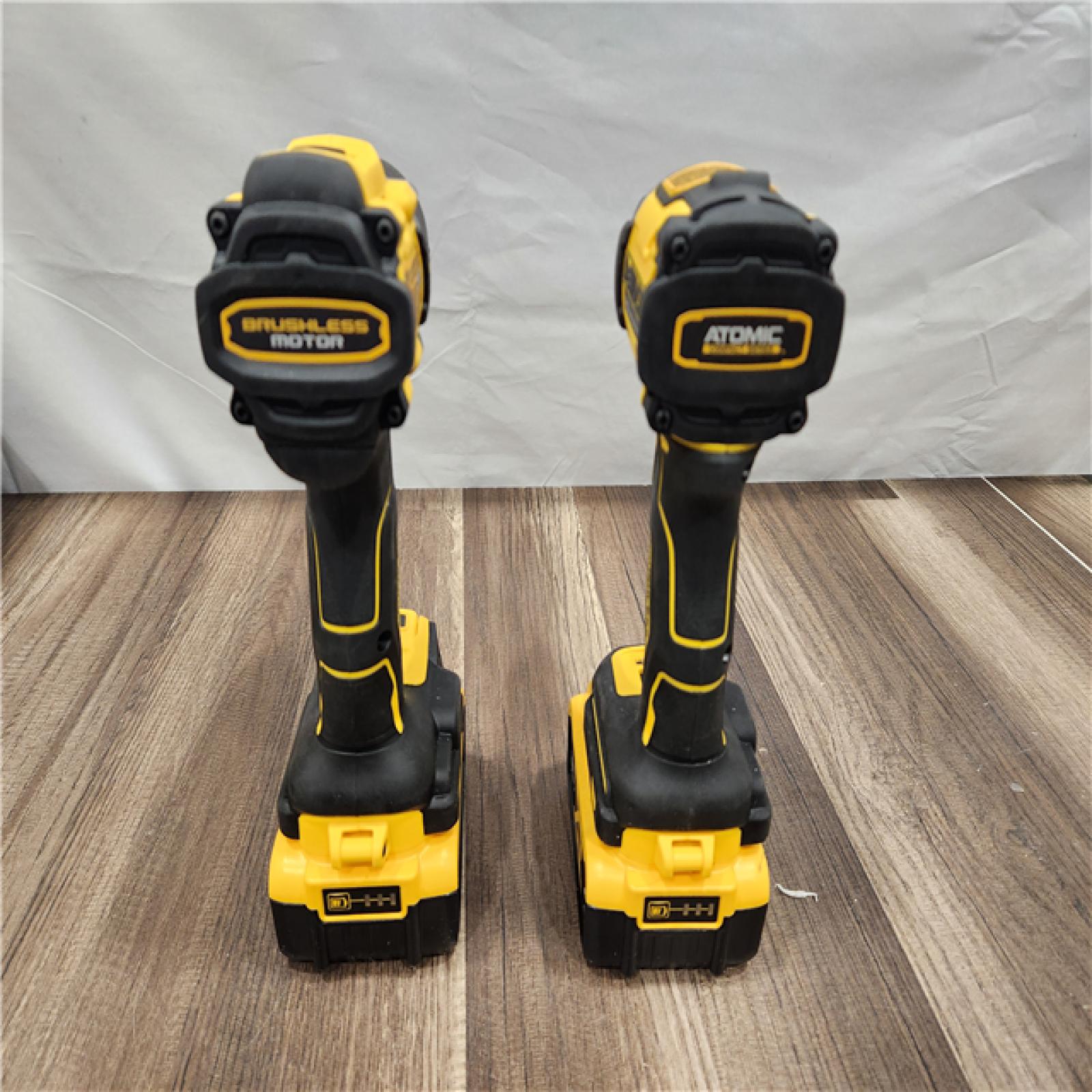 LIKE NEW! - DEWALT 20V MAX XR Hammer Drill and ATOMIC Impact Driver 2 Tool Cordless Combo Kit with (2) 4.0Ah Batteries, Charger