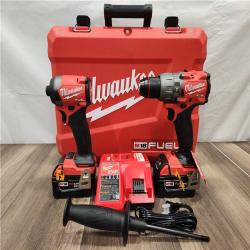 AS-IS- MILWAUKEE FUEL 18V Lithium-Ion Brushless Cordless Hammer Drill and Impact Driver Combo Kit
