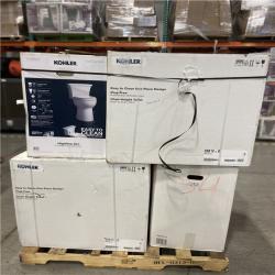 DALLAS LOCATION - KOHLER Highline Arc 12 in. Rough In 1-Piece 1.28 GFP Single Flush Elongated Chair Height Toilet in White with Soft Close Seat - 6 UNITS