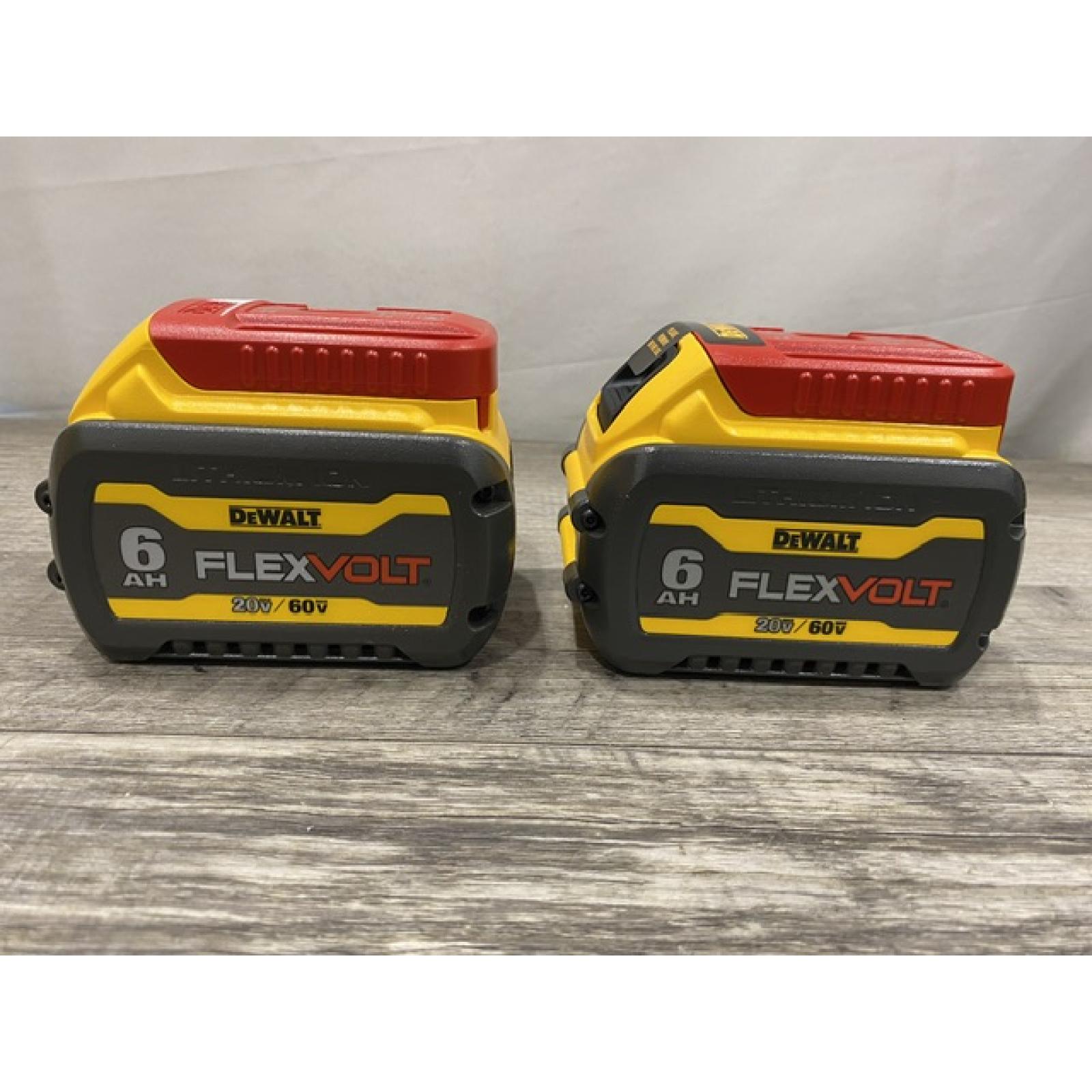 AS-IS DEWALT FLEXVOLT 20V/60V MAX Lithium-Ion 6.0Ah Battery Pack (2 Pack)