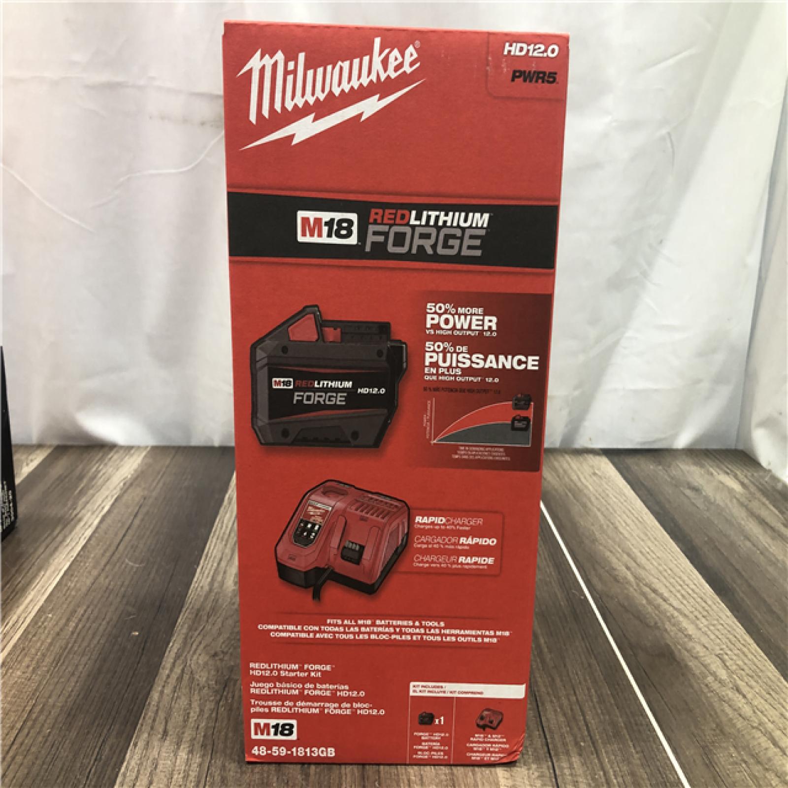 NEW- Milwaukee M18 18-Volt Lithium-Ion REDLITHIUM FORGE Starter Kit
