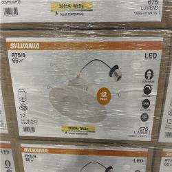 DALLAS LOCATION - LEDVANCE Integrated LED 6 in. Retro Fit 3000K 675 Lumen Dimmable Recessed Light White  Wet Rated (12-Pack) PALLET-(66 CASES)