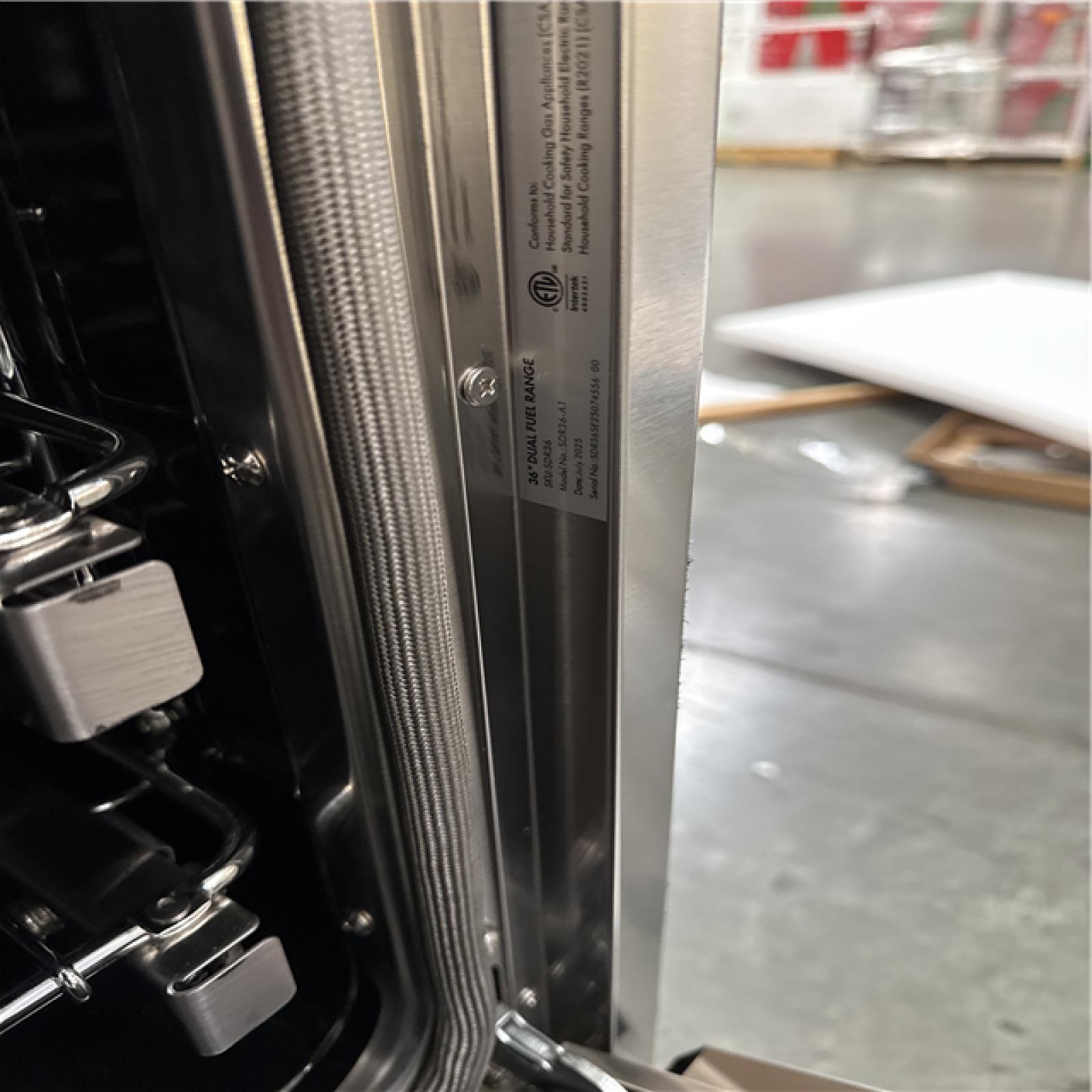 California AS-IS ZLINE 36 Dual Fuel Range SDR36 (Dents to rear)