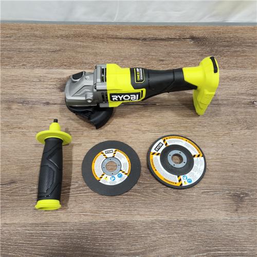 AS-IS RYOBI ONE+ HP 18V Brushless Cordless 4-1/2 in. Angle Grinder (Tool Only)