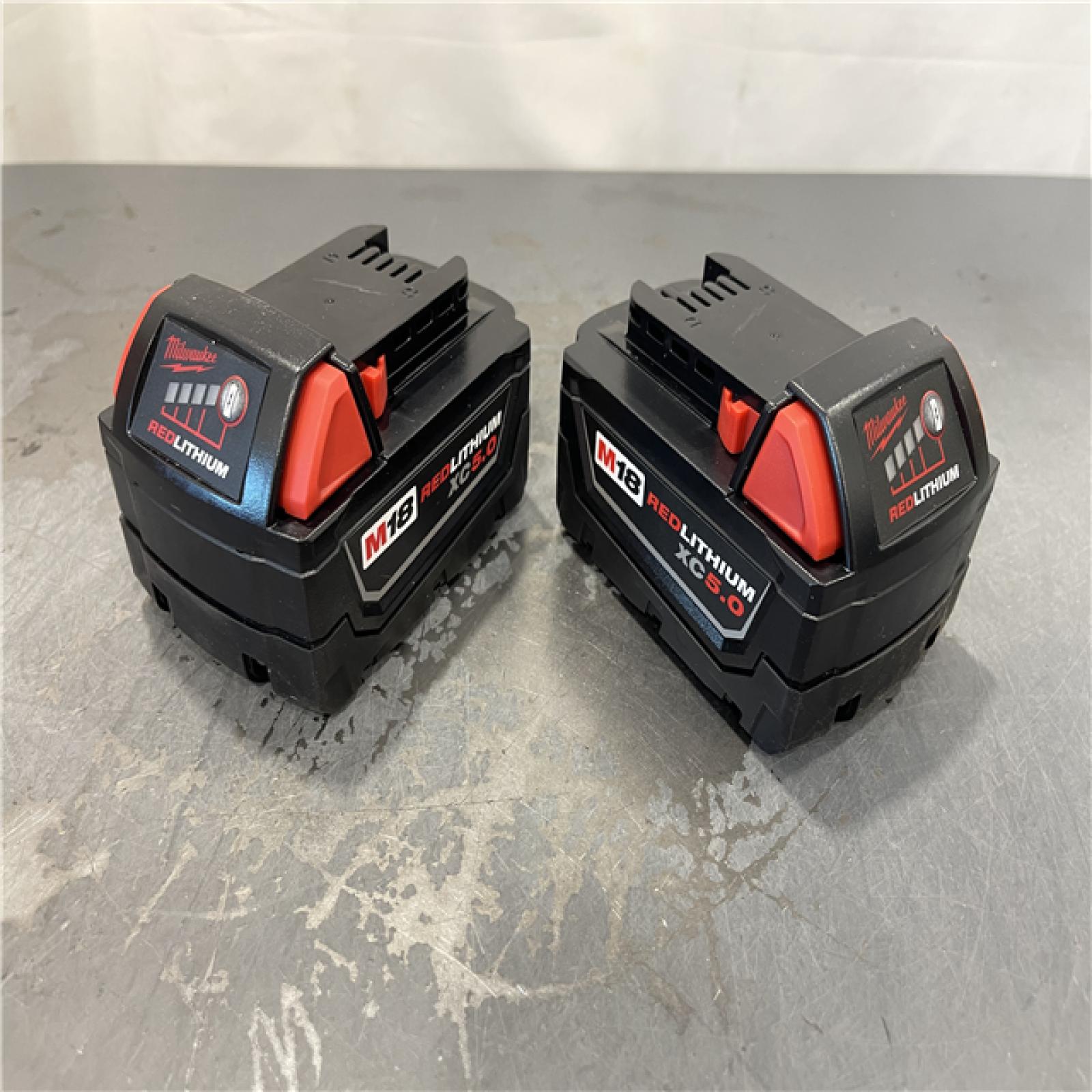 AS-IS - Milwaukee M18 18-Volt Lithium-Ion XC Starter Kit with Two 5.0Ah Batteries and Charger