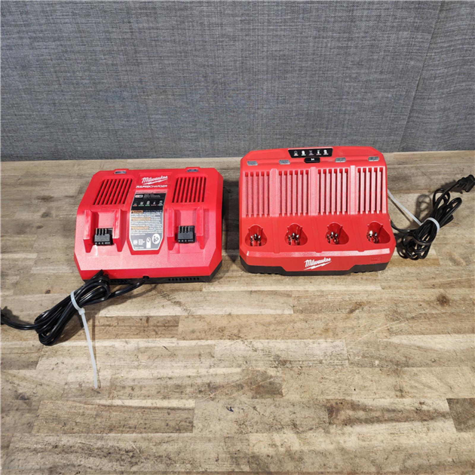 HOUSTON LOCATION - AS-IS MILWAUKEE BATTERY CHARGER PACK QTY - 2