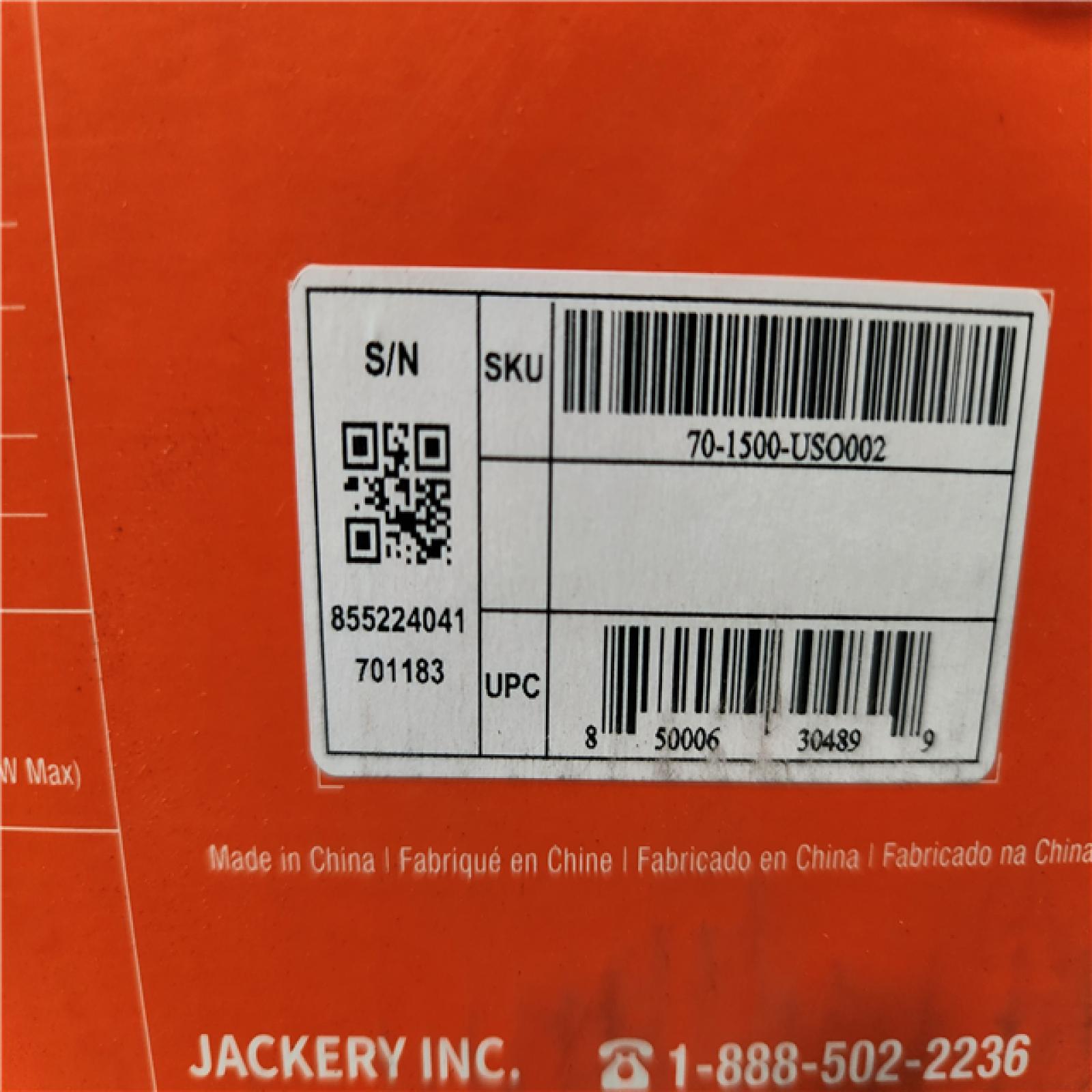 Phoenix Location NEW Jackery Explorer 1500, 1534Wh/1800W Model No. JSG-1500B