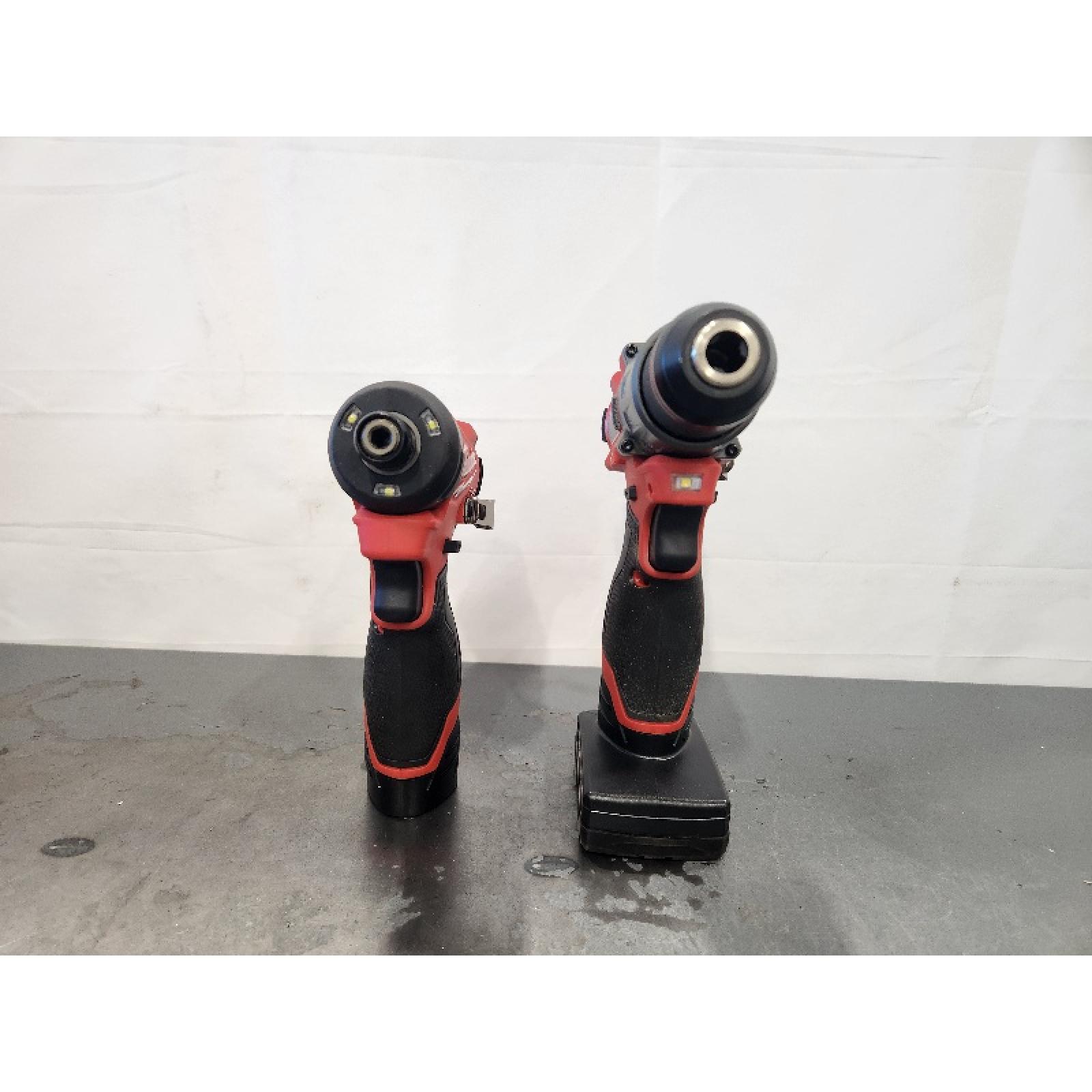 AS-IS- Milwaukee 12V Brushless Hammer Drill and Impact Driver Combo Kit