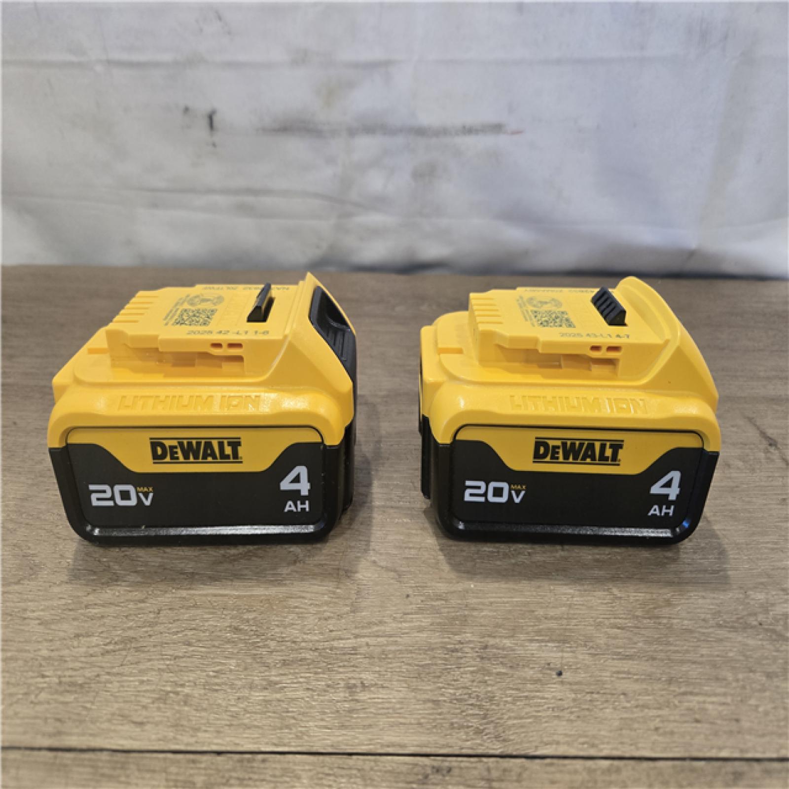 AS-IS DEWALT 20V MAX Premium Lithium-Ion 4.0Ah Battery Pack (2 Pack)